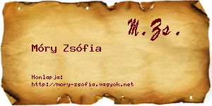 Móry Zsófia névjegykártya